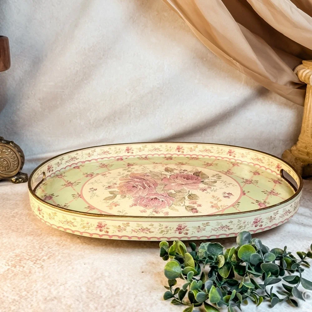 Vintage Floral Serving Tray